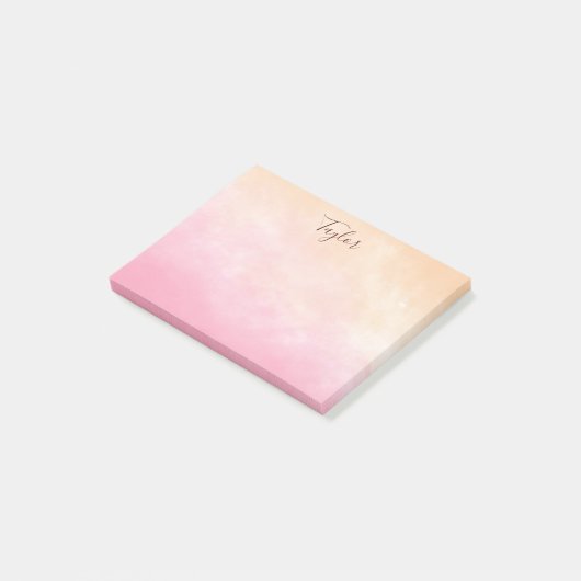 roze Waterverf Post-it® Notes (Schuin)