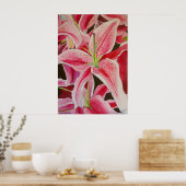 Roze waterverf poster (Keuken)