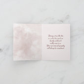 Roze Waterverf Posy Sympathie Kaart (Binnen)