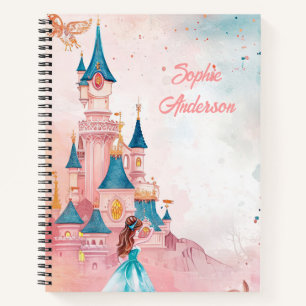 Roze Waterverf Princess Notitieboek