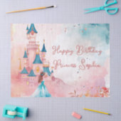 Roze Waterverf Princess Tissuepapier (Craft)