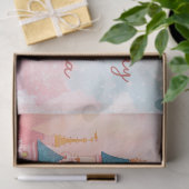 Roze Waterverf Princess Tissuepapier (Geschenk)