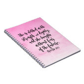 Roze Waterverf Proverbs 31 Christelijke vrouwen Bi Notitieboek (Rechterzijde)