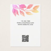 Roze Waterverf QR Code Oorbellen Display Kaart (Achterkant)