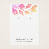 Roze Waterverf QR Code Oorbellen Display Kaart (Voorkant)