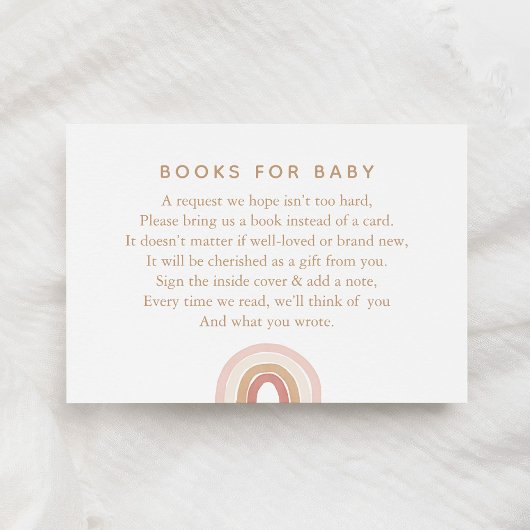 Roze Waterverf Rainbow Book-aanvraag Informatiekaartje