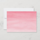 Roze Waterverf Ranunculus Wedding Foto Bedankkaart (Achterkant)