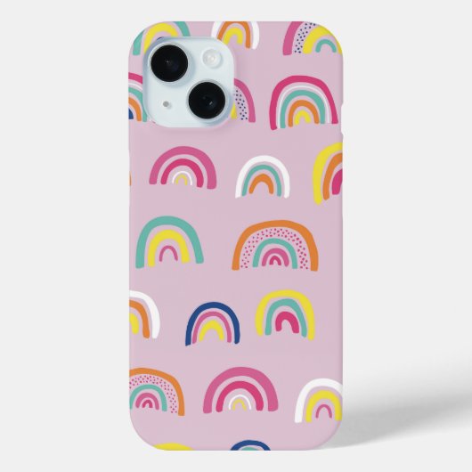 Roze waterverf regenboog Case-Mate iPhone case (Achterkant)