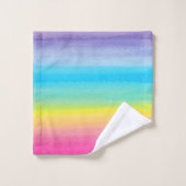 roze Waterverf Regenboog Modern Bad Handdoek (Wasdoekje)