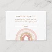 Roze Waterverf regenboogwisser Raffle Informatiekaartje (Voorkant)