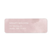 Roze Waterverf Retouradres Etiket (Voorkant)