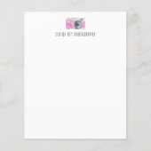 Roze Waterverf Retro camera fotograaf Logo (Voorkant)