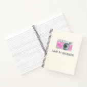 Roze Waterverf Retro camera fotograaf Logo Notitieboek (Binnen)
