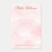 Roze waterverf romantische scriptnaam post-it® notes (Voorkant)