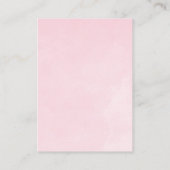 Roze Waterverf Roos Baby shower Book Request Card Informatiekaartje (Achterkant)