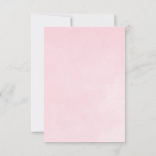 Roze Waterverf Roos Baby shower Book Request Card Kaart (Achterkant)