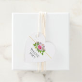 Roze waterverf roos bloemenbruiloft Dank u Bedankjes Labels (In situ)