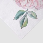 Roze Waterverf Roos Boho Flowers Tissuepapier (Detail)