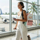 Roze Waterverf Roos Bruid Rugzak