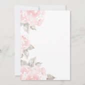  roze Waterverf Roos bruiloft Monogram Kaart (Achterkant)