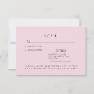 Roze Waterverf Roos bruiloft RSVP-kaart RSVP Kaartje