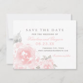 roze Waterverf Roos bruiloft Save The Date (Voorkant)