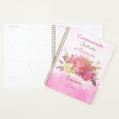 Roze Waterverf Roos Floral Business Planner (Display)