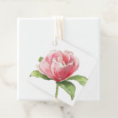 Roze Waterverf Roos Gift Label (In situ)