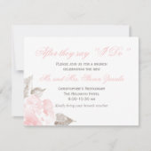 roze Waterverf Roos nadat ze zeggen dat ik doe Kaart (Voorkant)