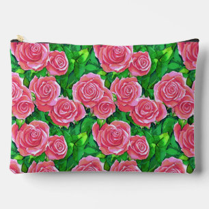 Roze Waterverf Roos Patroon Etui