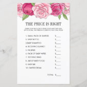 Roze Waterverf Roos prijs is juist spel (Voorkant)