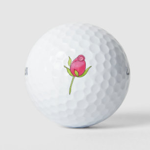 Roze Waterverf Rosebud Golfballen
