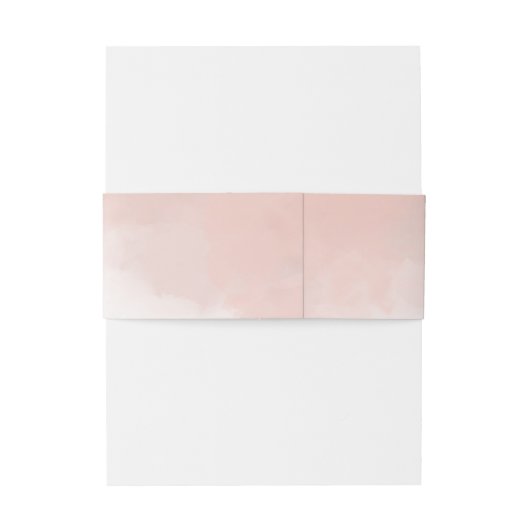 Roze Waterverf & Roze Goud Trouw Monogram Uitnodigingen Wikkel (Achterkant Voorbeeld)