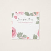 Roze Waterverf Rozen Achtergrond die Kaarten verdi Vierkante Visitekaartjes (Voorkant)