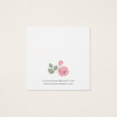 Roze Waterverf Rozen Achtergrond die Kaarten verdi Vierkante Visitekaartjes (Achterkant)