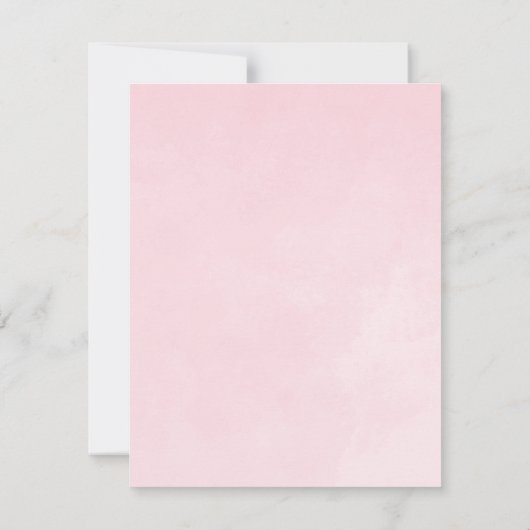 Roze Waterverf Rozen Baby shower Advice Card Kaart (Achterkant)