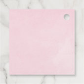 Roze Waterverf Rozen Baby shower Bedankjes Labels (Achterkant)