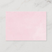 Roze Waterverf Rozen Baby shower Game Informatiekaartje (Achterkant)