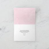 Roze Waterverf Rozen Baby shower Gevouwen Bedankkaart (Binnen)
