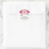 Roze Waterverf Rozen Baby shower Ronde Sticker (Tas)