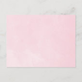 Roze Waterverf Rozen Baby shower voorspellingen ka Aankondigingskaart (Achterkant)