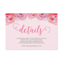 Roze Waterverf Rozen Bloemen bruiloft Details