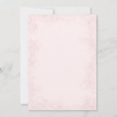 Roze Waterverf Rozen bruids doucheuitnodiging Kaart (Achterkant)