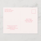 Roze Waterverf Rozen bruids doucheuitnodiging Uitnodiging Briefkaart (Achterkant)