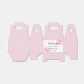 Roze Waterverf Rozen bruiloft Bedankdoosjes (Uitgevouwen)