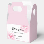 Roze Waterverf Rozen bruiloft Bedankdoosjes (Geopend)