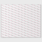 Roze Waterverf Rozen Cadeaupapier (Vlak)
