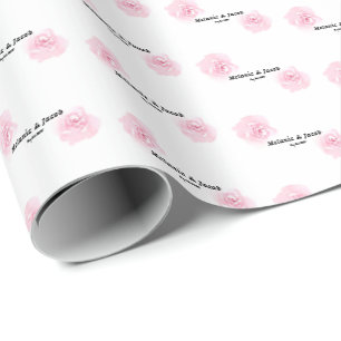 Roze Waterverf Rozen Cadeaupapier