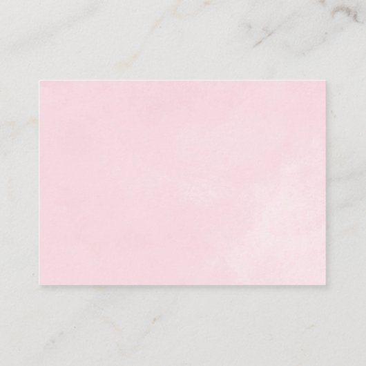 Roze Waterverf Rozen denken dat mama's Belly Game Informatiekaartje (Achterkant)