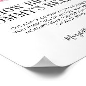 Roze Waterverf Rozen denken dat mama's Belly Game Poster (Hoek)